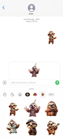 搞笑树懒贴纸 screenshot