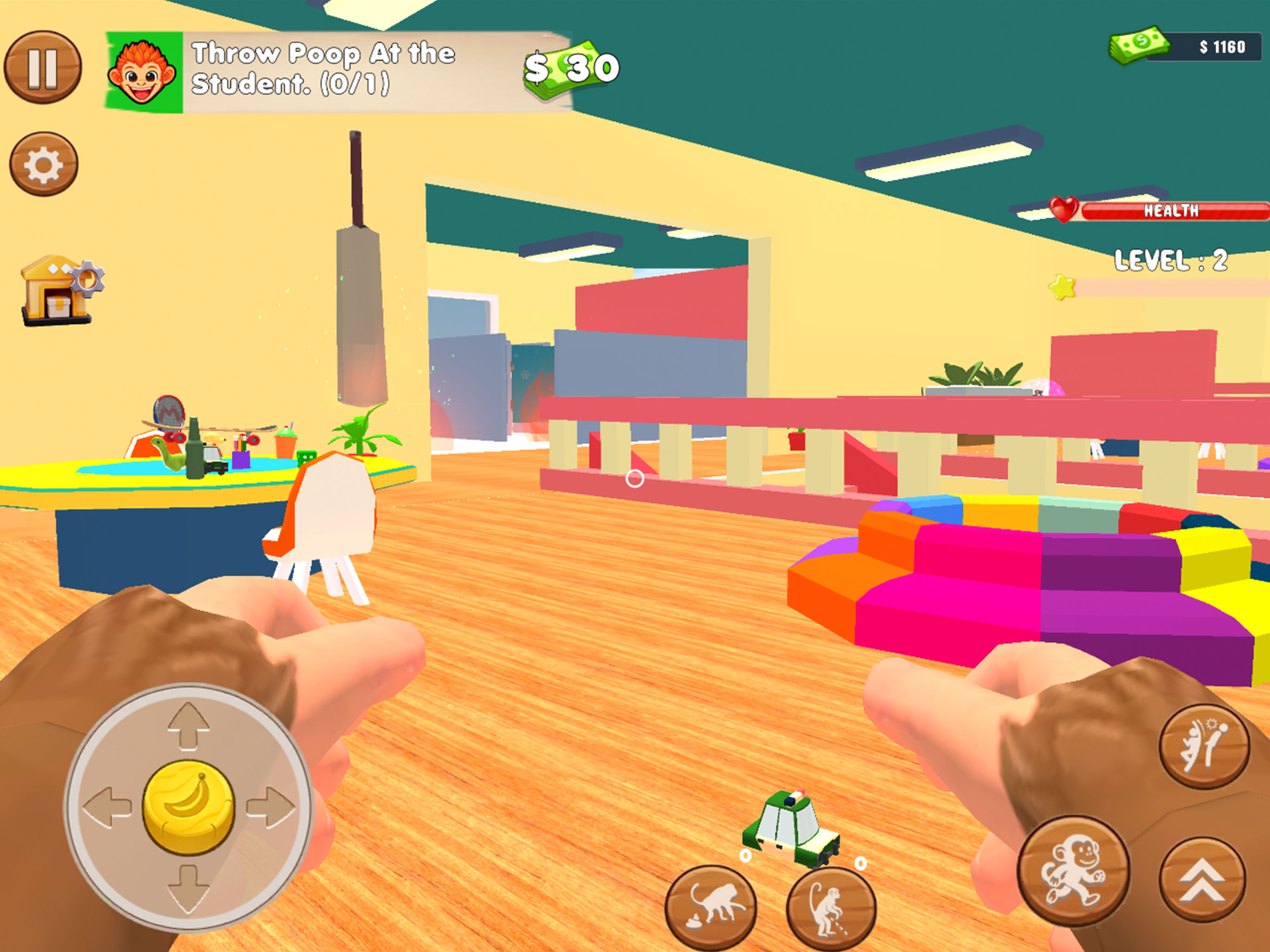 Monkey School Chaos Prank Game
