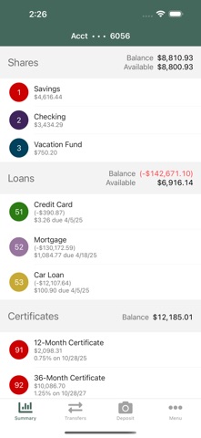 MCFCU Mobile Screenshot 2 of 5
