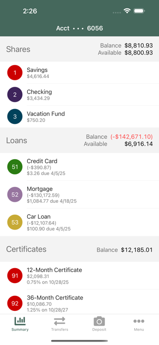 MCFCU Mobile Screenshot 2 of 5