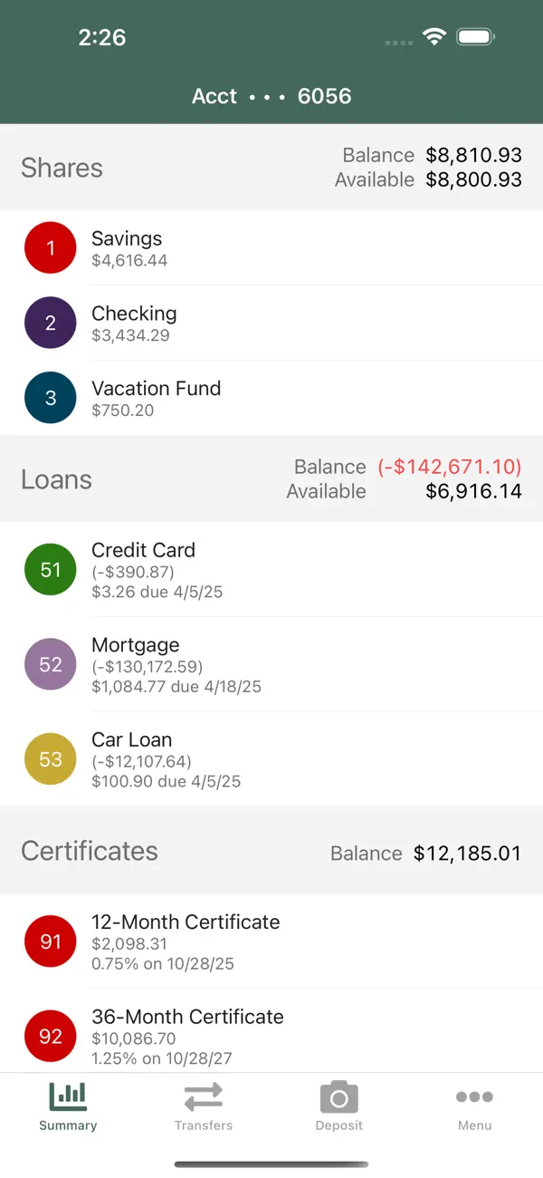 Screenshot #2 pour MCFCU Mobile