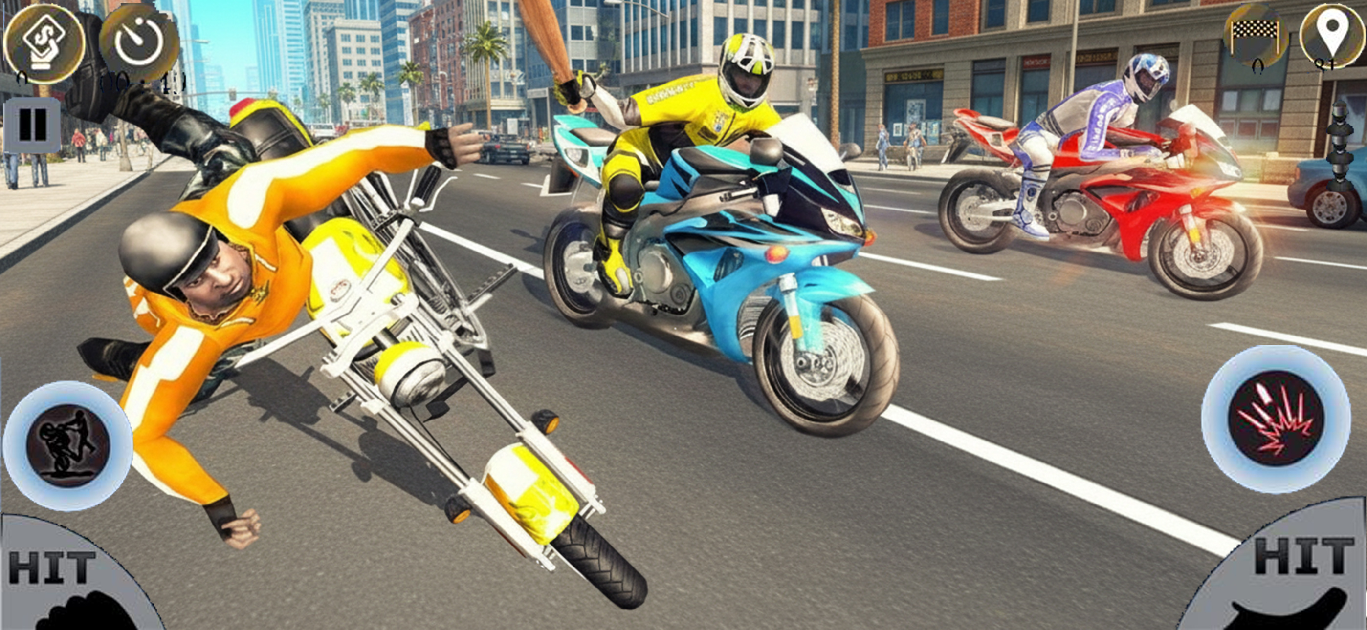 Highway Bike Attack Race Game