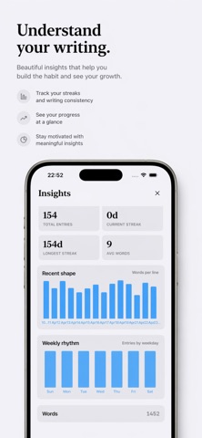 OneLine the minimalist journal iPhone screenshot