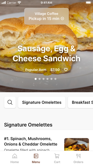 Village Coffee iPhone screenshot 2 - Food & Drink app