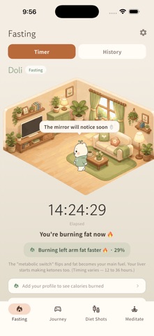 Doli: Fasting RPG, GLP-1, Calm iPhone screenshot