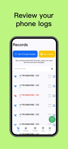 Skycaller:Unlimited Call&Text iPhone screenshot