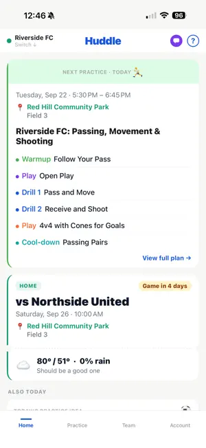 Huddle Youth Sports screenshot 1