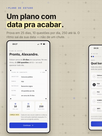 Gabarito: Simulados com IA iPad screenshot