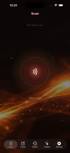 Captura de pantalla de NFCThis — NFC Tag Reader en iPhone 1