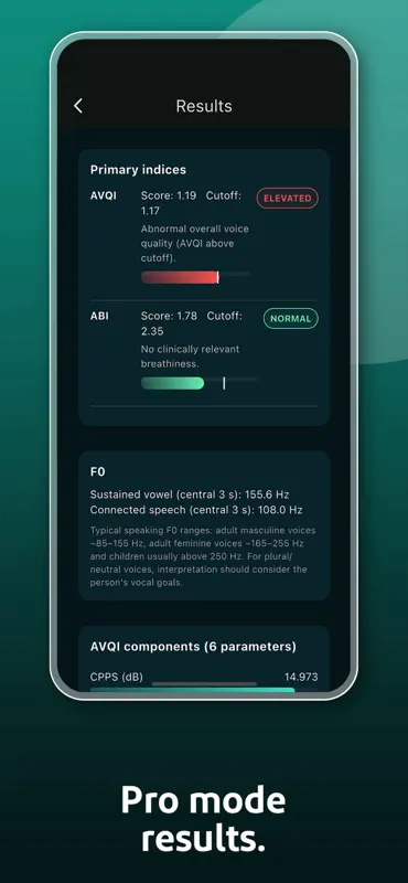 VoxApp - Voice Analysis screenshot 3 of 4
