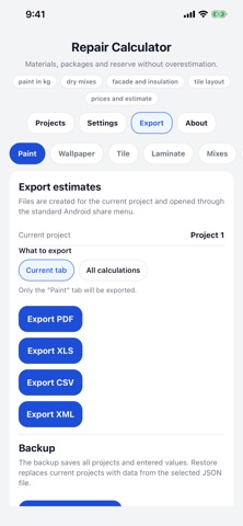 Repair Calc screenshot