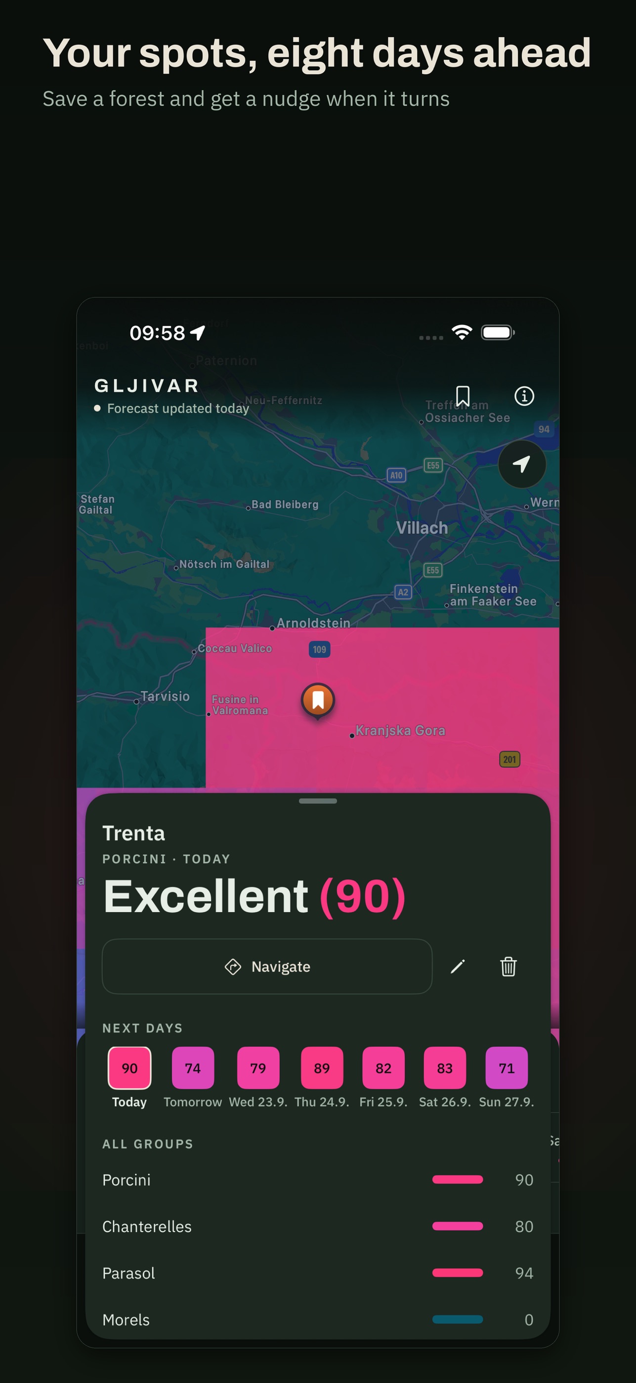 Screenshot 2 of Gljivar — mushroom forecast