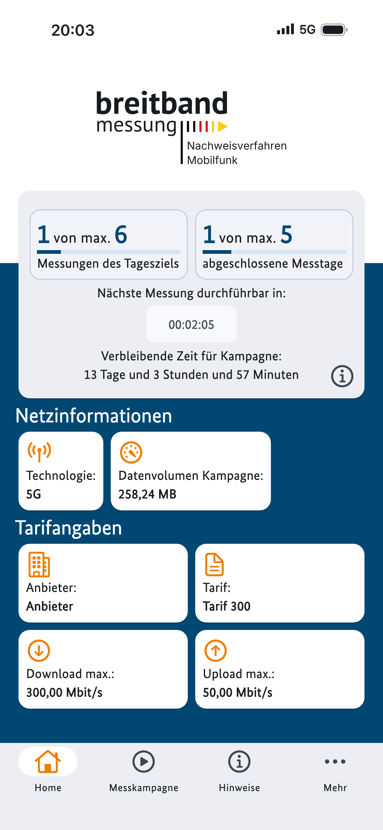 Nachweisverfahren Mobilfunk