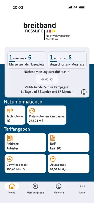 Nachweisverfahren Mobilfunk iPhone screenshot 3