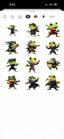 Ninja Frog Stickers screenshot