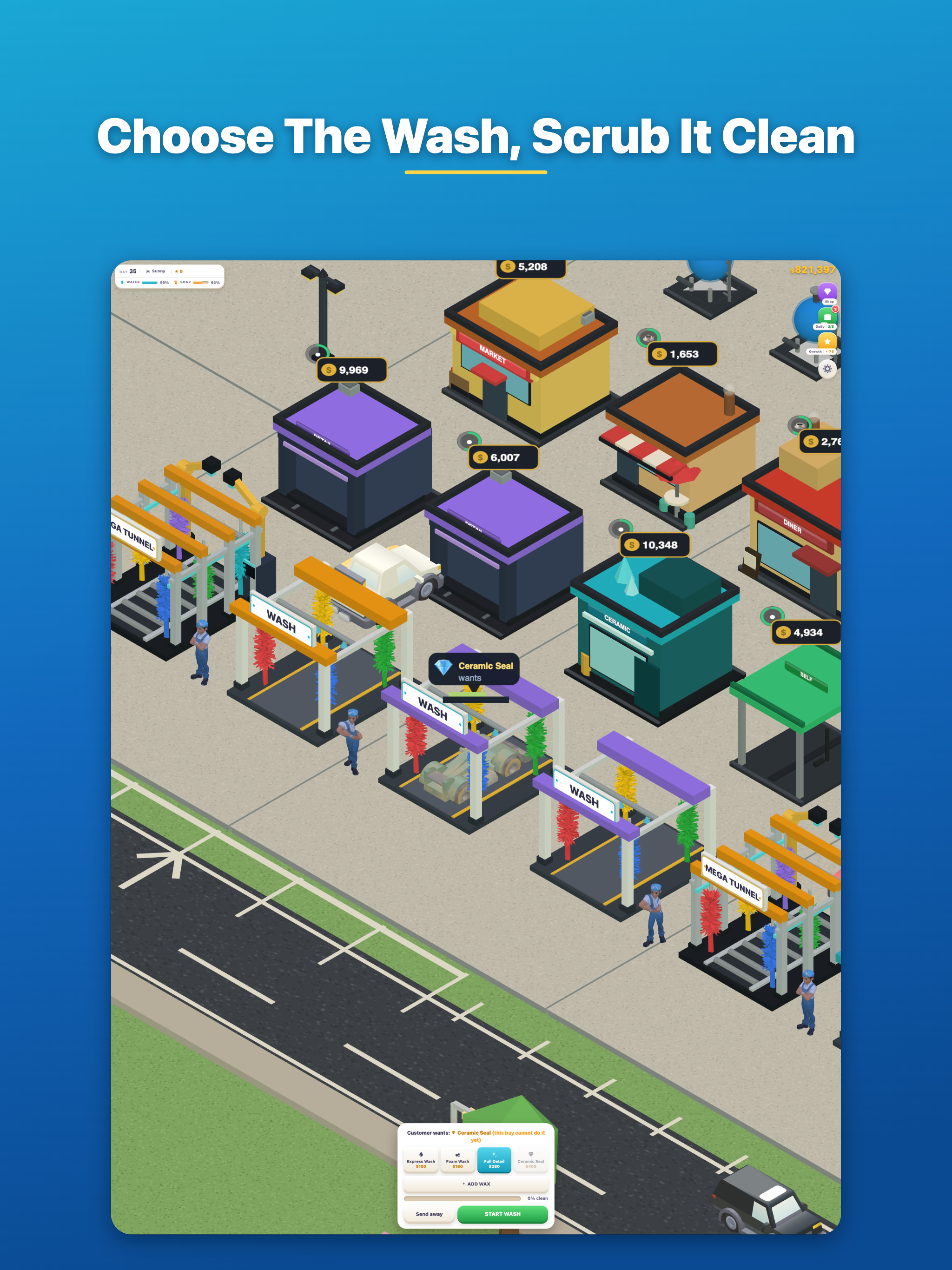 Sudsy: Car Wash Tycoon 3D screenshot 9