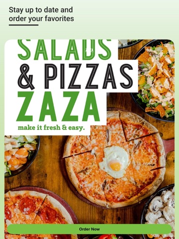 ZAZA Pizza & Salad iPad screenshot