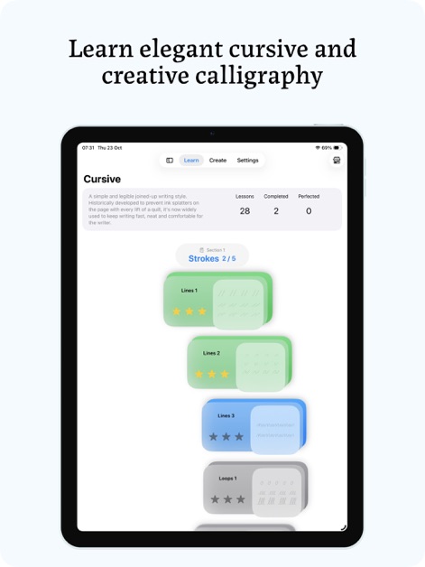 Quill Learn Cursive - Education App | MWM