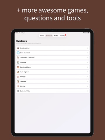 lovelee couples: love note app iPad screenshot