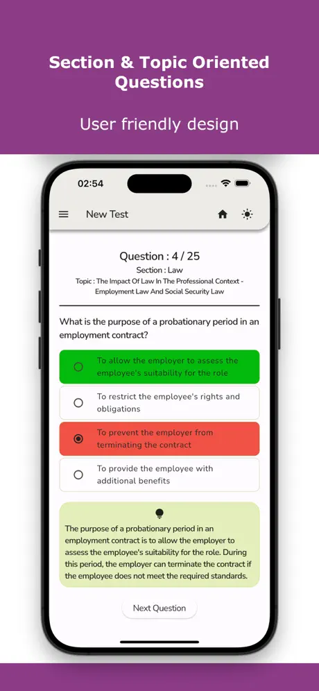 Chartered Accountant Exam Test Screenshot 1