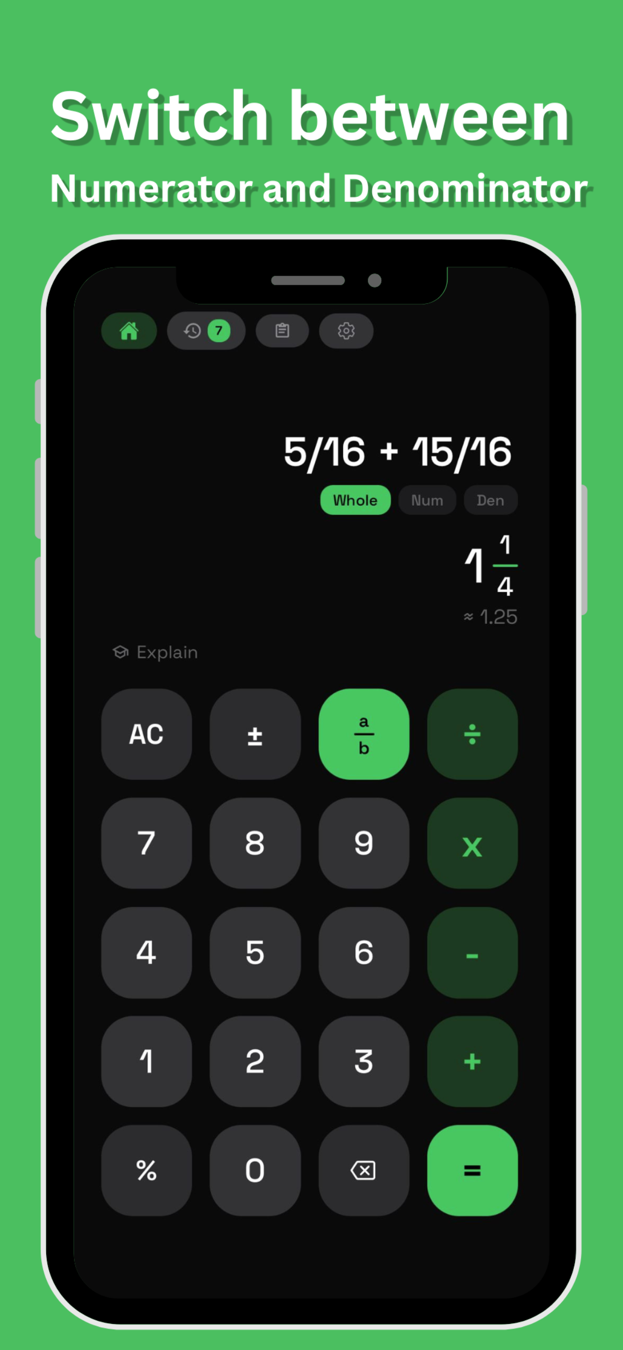 Fraction Calculator Pro