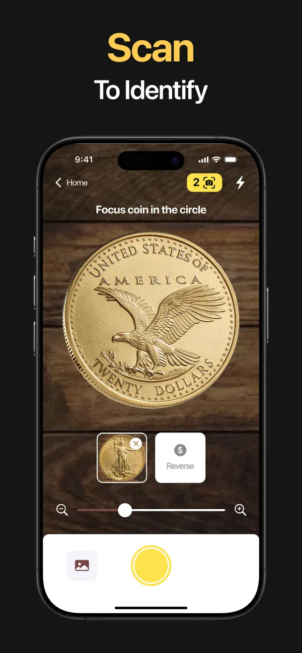 #2. Coin Identifier & Scanner . (iOS) Ved: Nicole Jackson