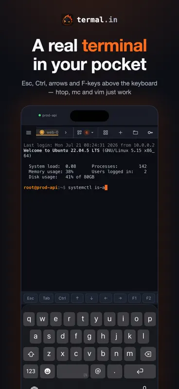 Termalin: SSH & SFTP Client screenshot 1 of 4