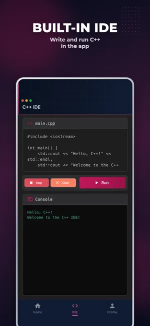 Learning C++ DLA screenshot 2
