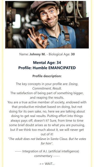 Spiritual Personality Tests Screenshot