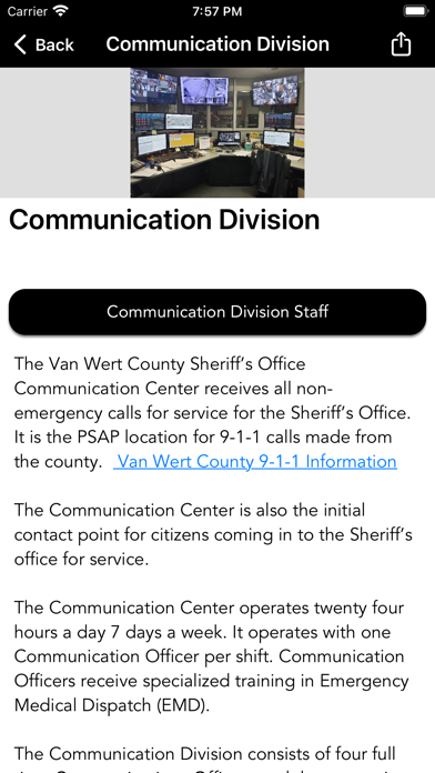 Van Wert County Sheriff OH Screenshot