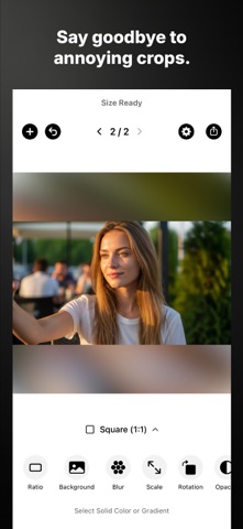 Size Ready: Fit Photo & Layout iPhone screenshot