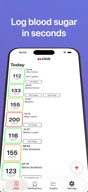 Diabetes Logs screenshot 1