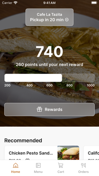 Cafe La Tazita app screenshot