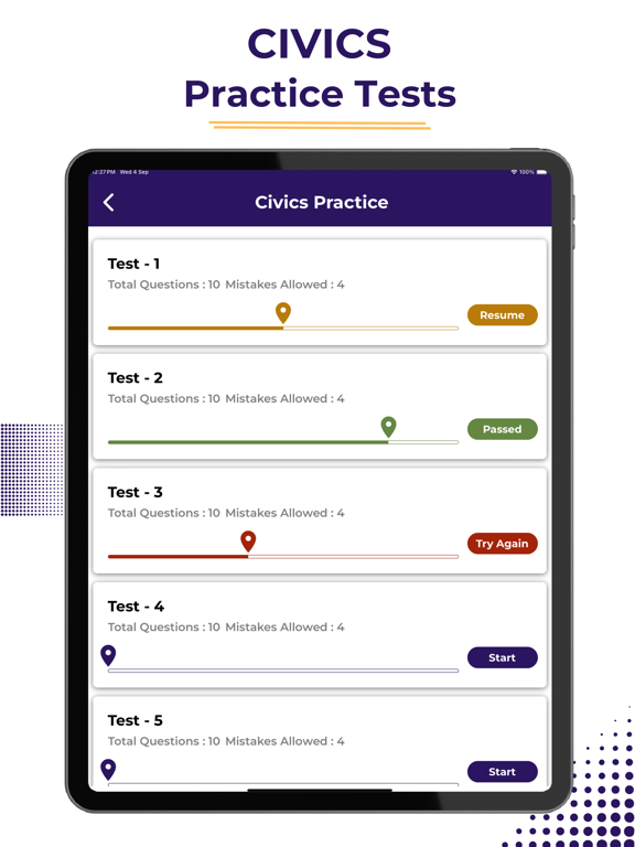 US Citizenship Study Guide iPad screenshot 3 - Education app