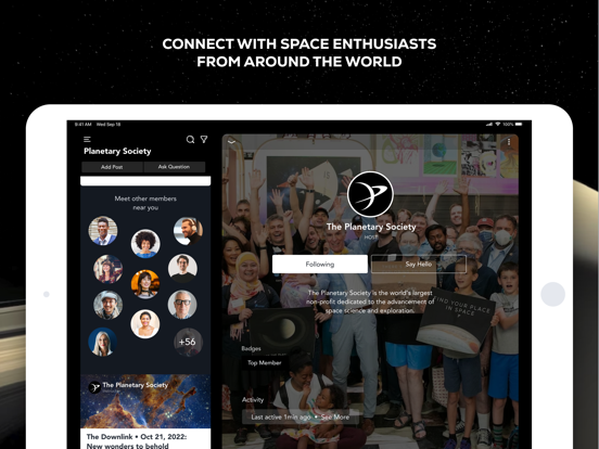The Planetary Society iPad screenshot 1 - Social Networking app