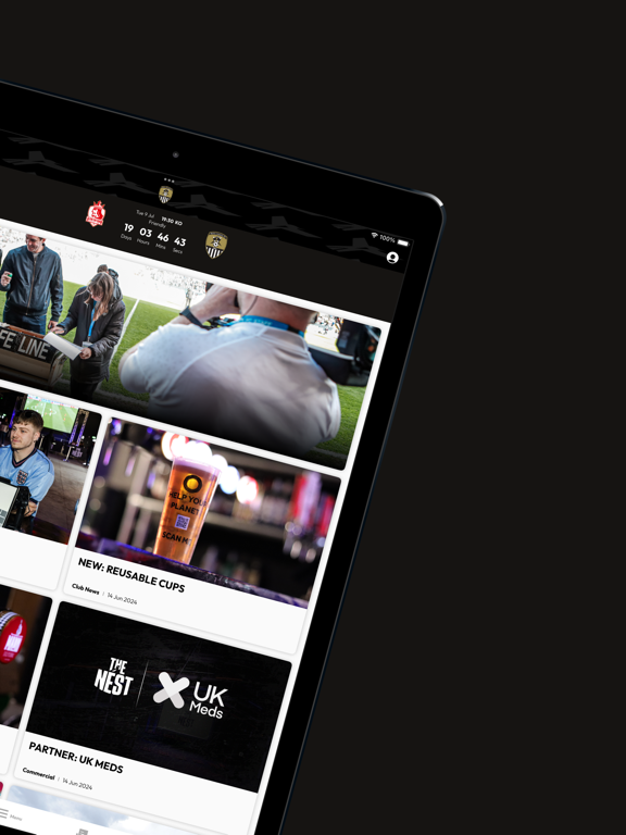 Notts County FC iPad screenshot 2 - Sports app