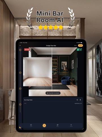 AI Mini Bar & Lounge Design iPad screenshot