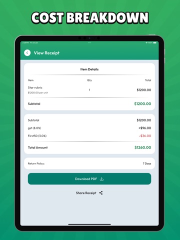 Receipt Maker - Smart iPad screenshot