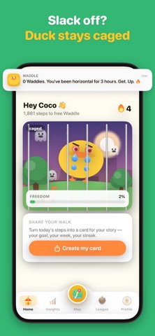 Waddle: Walk to Unlock iPhone screenshot