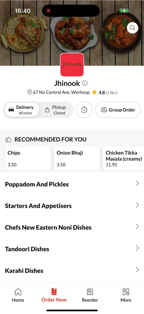Jhinook - Food & Drink App | MWM