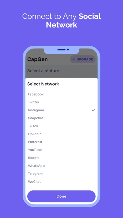AI Captions & hashtag - CapGen Screenshot