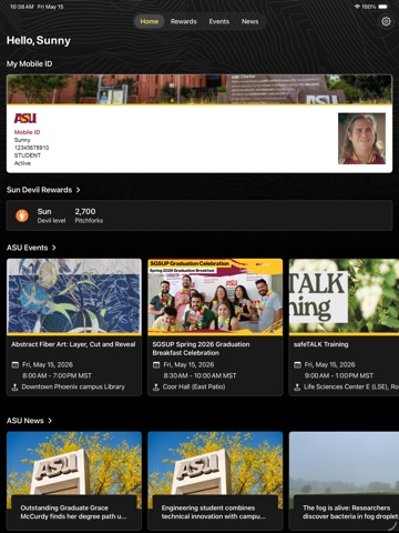 Arizona State University iPad screenshot