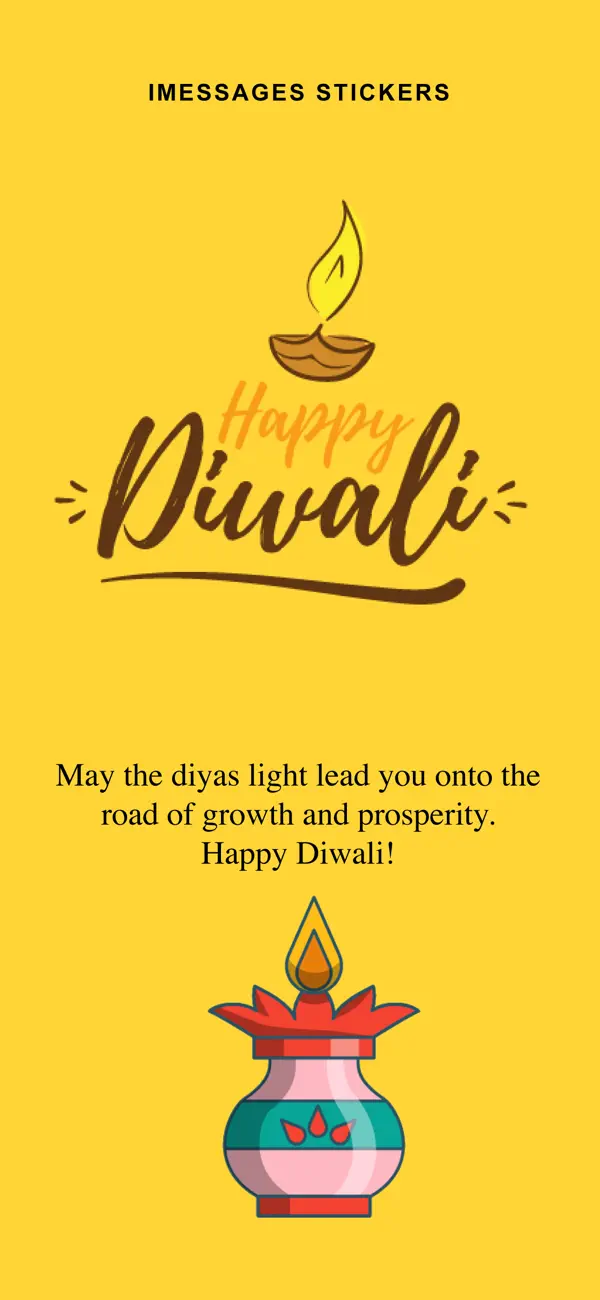 Screenshot #1 pour Diwali Stickers For iMessage!