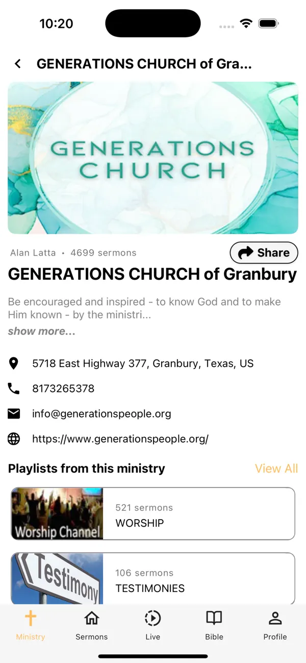 Screenshot #1 pour Generations Church of Granbury