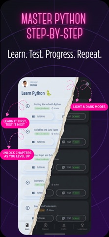 ChewCode: Learn Python Coding iPhone screenshot