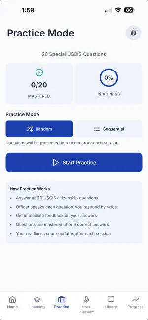 Oral Citizenship Test screenshot 4