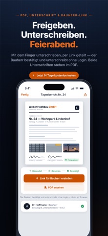 Bautagebuch – KI Tagesbericht screenshot