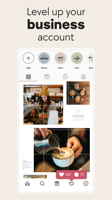 GRIDS Post maker for Instagram iPhone screenshot 3 - Photo & Video app