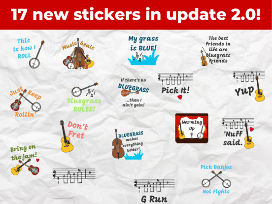 Screenshot #5 pour Bluegrass Music Stickers