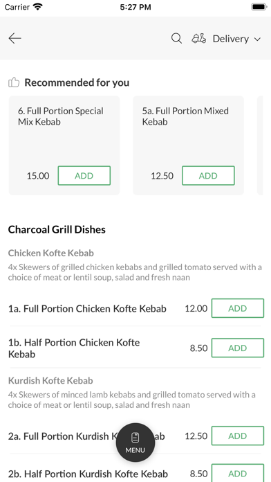 Kurdistan Restaurant Screenshot